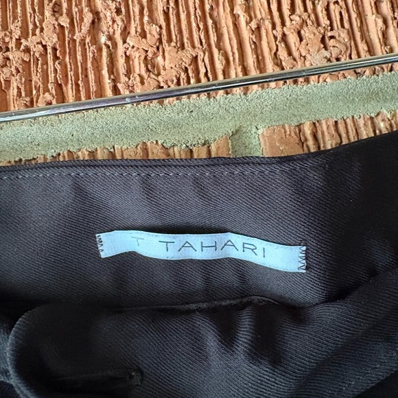 T Tahari Wide Leg Black Dress Zip-Up Pants 12 - Picture 6 of 7